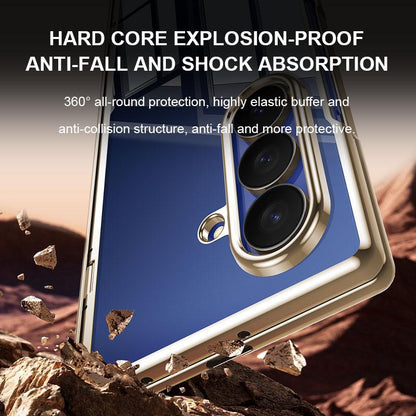 For Galaxy Z Fold8 Ultra 5G Electroplating Transparent Shockproof Phone Case - High-Definition Black - EDA009773901F