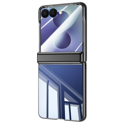 For Galaxy Z Flip8 5G Electroplating Transparent Shockproof Phone Case - High-Definition Black - EDA009773902F