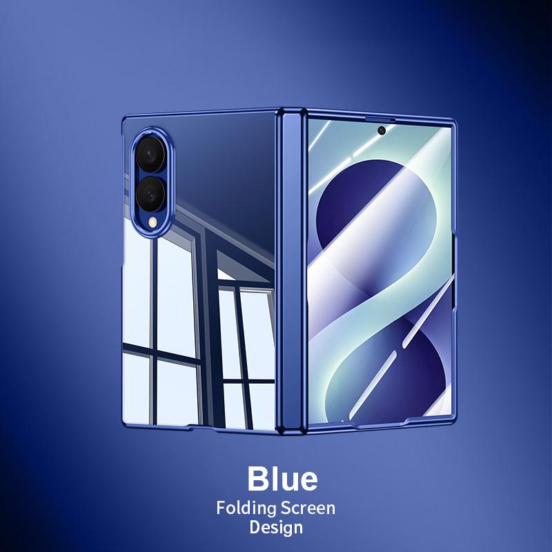 For Galaxy Z Fold8 5G Electroplating Transparent Shockproof Phone Case - High-Definition Blue - EDA009773903D