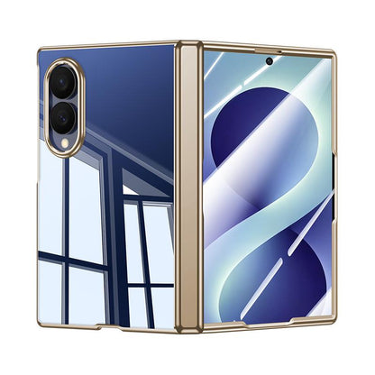 For Galaxy Z Fold8 5G Electroplating Transparent Shockproof Phone Case - High-Definition Gold - EDA009773903E