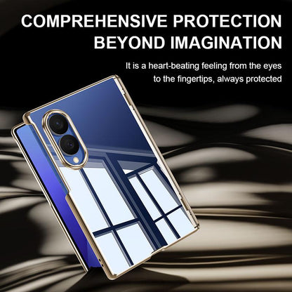 For Galaxy Z Fold8 5G Electroplating Transparent Shockproof Phone Case - High-Definition Gold - EDA009773903E