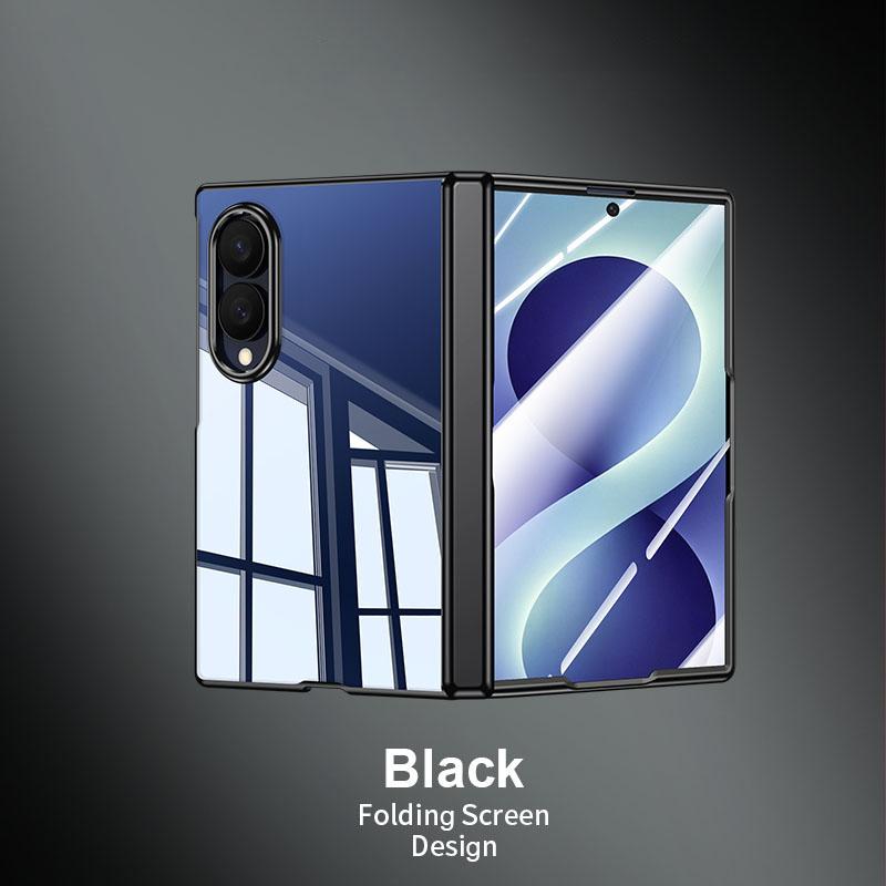 For Galaxy Z Fold8 5G Electroplating Transparent Shockproof Phone Case - High-Definition Black - EDA009773903F