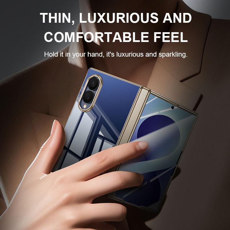 For Galaxy Z Fold8 5G Electroplating Transparent Shockproof Phone Case - High-Definition Black - EDA009773903F
