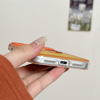 For iPhone 15 Laser 360 Rotating Kickstand Phone Case - Light Pink - EDA009775309F