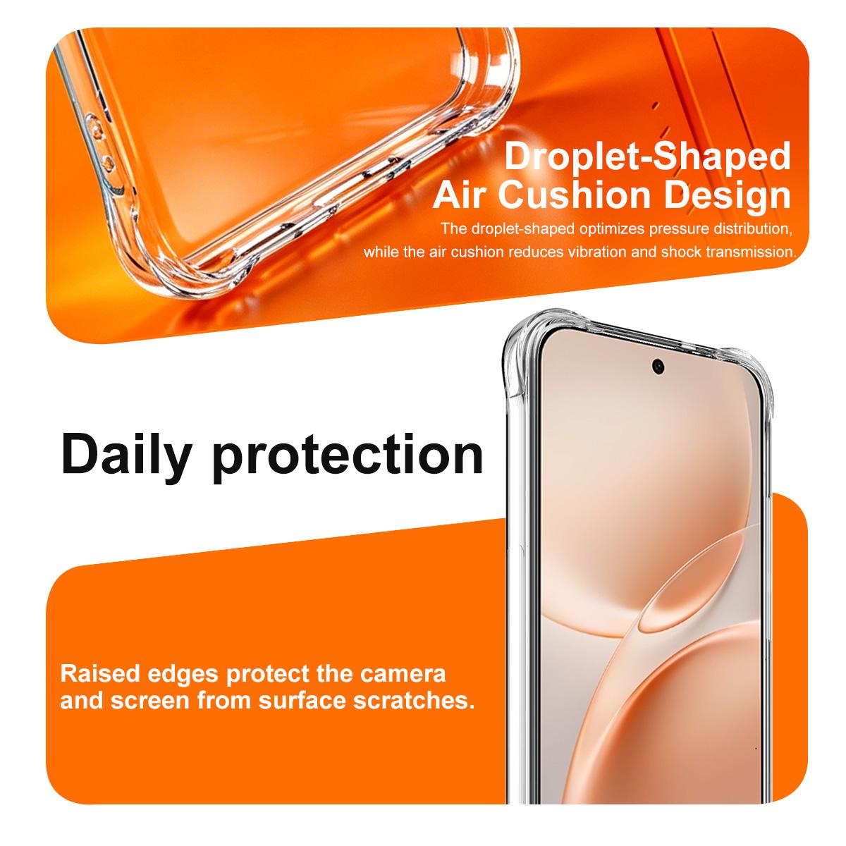 For vivo S50 Pro mini 5G / X300 FE 5G imak Magnetic Shockproof Airbag TPU Phone Case - Transparent - EDA009776701A
