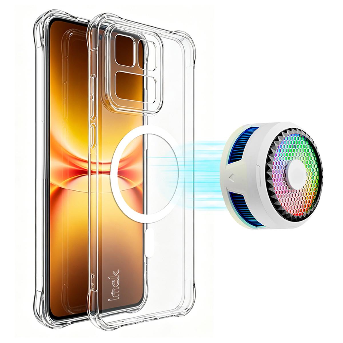 For vivo iQOO 15T 5G imak Magnetic Shockproof Airbag TPU Phone Case - Transparent - EDA009776702A