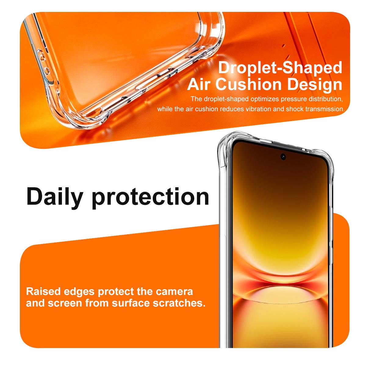 For vivo iQOO 15T 5G imak Magnetic Shockproof Airbag TPU Phone Case - Transparent - EDA009776702A