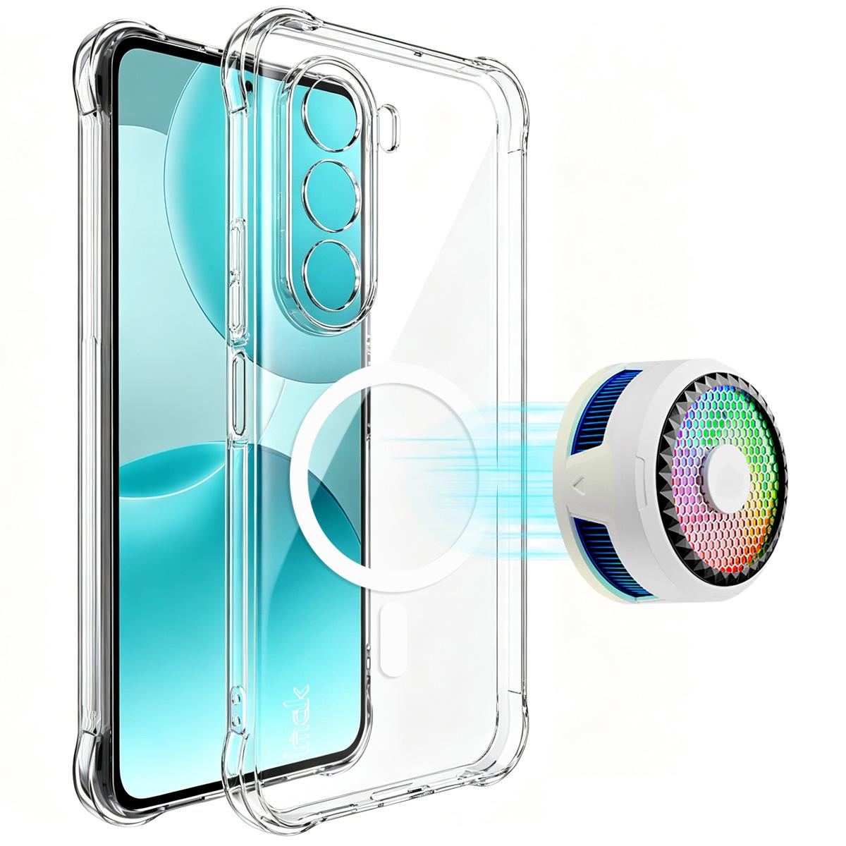 For Realme P4x 5G / OnePlus Nord CE6 Lite imak Magnetic Shockproof Airbag TPU Phone Case - Transparent - EDA009777001A