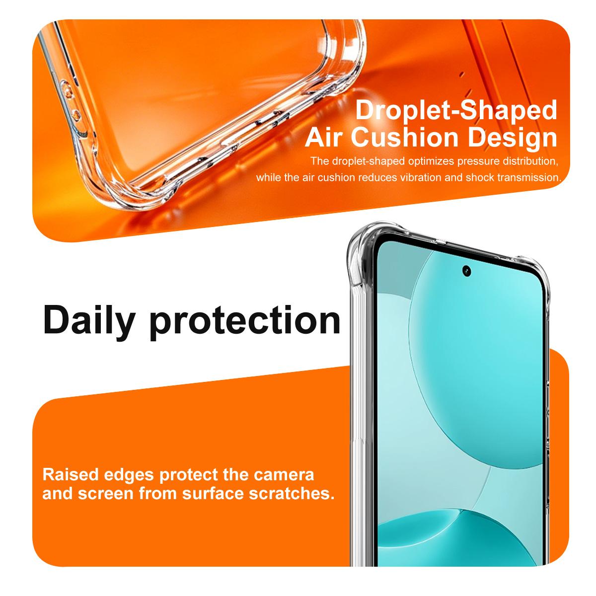 For Realme P4x 5G / OnePlus Nord CE6 Lite imak Magnetic Shockproof Airbag TPU Phone Case - Transparent - EDA009777001A