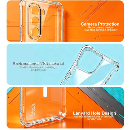 For Realme P4x 5G / OnePlus Nord CE6 Lite imak Magnetic Shockproof Airbag TPU Phone Case - Transparent - EDA009777001A