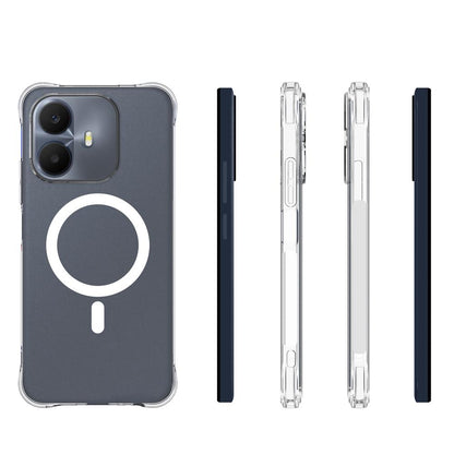 For TCL K70 Power 4G Shockproof Non-slip Magnetic TPU Phone Case - Transparent - EDA009779101A