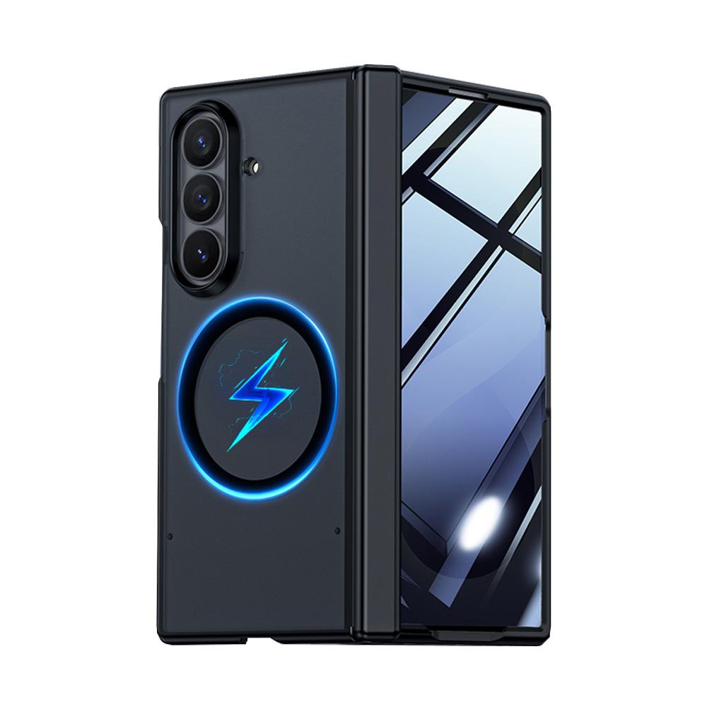 For Galaxy Z Fold8 Ultra 5G Intergrated Shell And Flim Skin Feel Translucent Frosted Magnetic Phone Case - Black - EDA009780202A