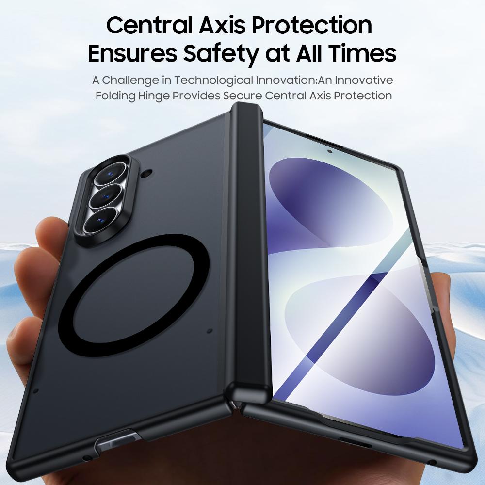 For Galaxy Z Fold8 Ultra 5G Intergrated Shell And Flim Skin Feel Translucent Frosted Magnetic Phone Case - Purple - EDA009780202C