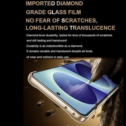 For Galaxy Z Flip8 5G Electroplating Transparent Hinge Holder Phone Case - Gold - EDA009787701B