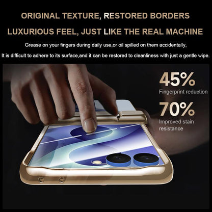 For Galaxy Z Flip8 5G Electroplating Transparent Hinge Holder Phone Case - Blue - EDA009787701C