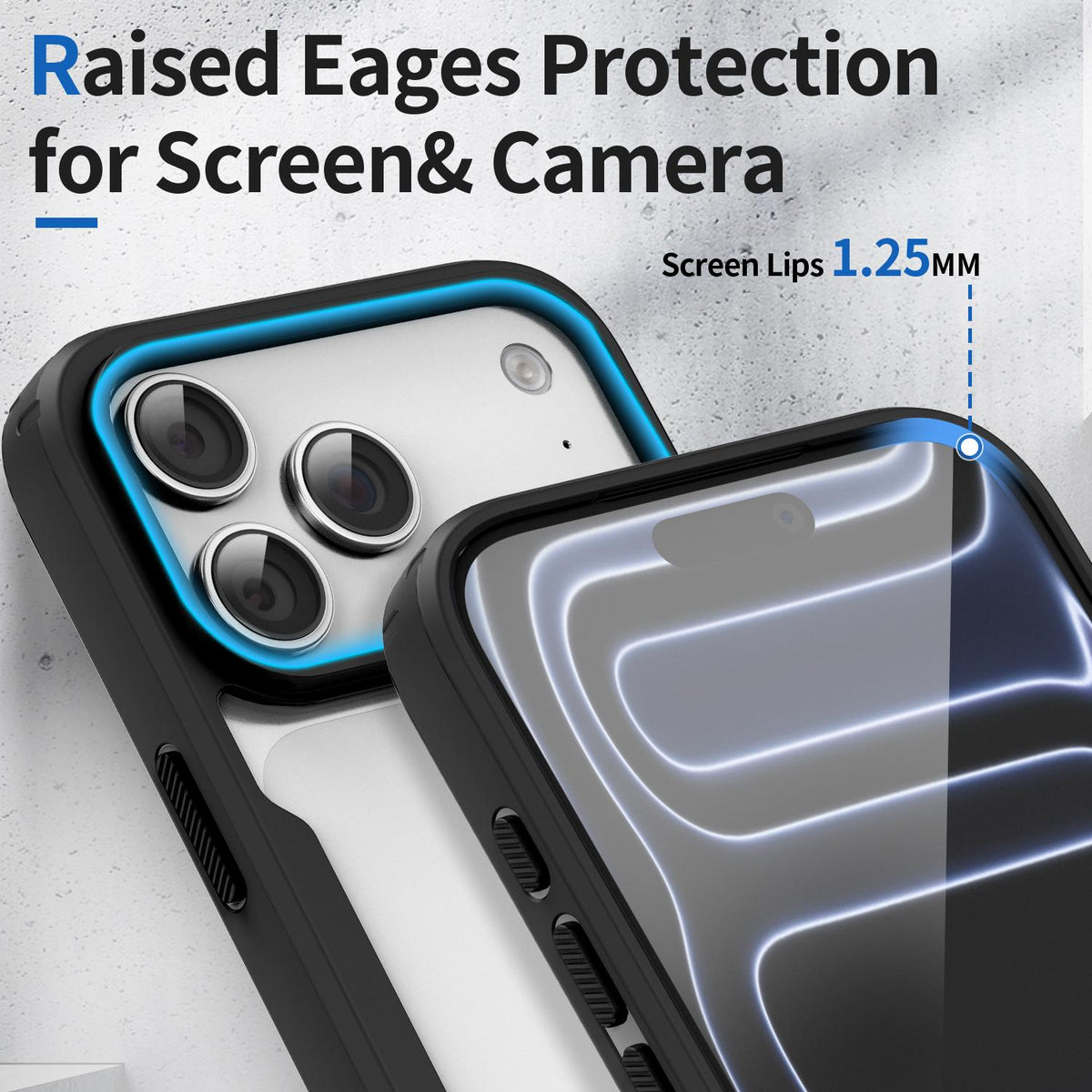 For iPhone 17 Pro Fighter Series Acrylic + TPU Airbag Shockproof Magnetic Phone Case - Black - EDA009787904A