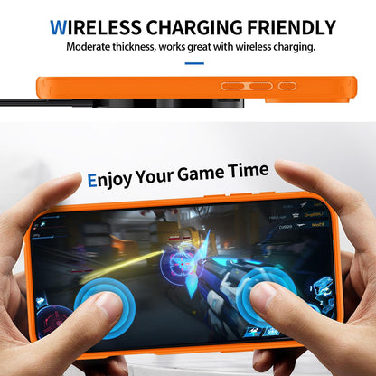 For iPhone 17 Pro Fighter Series Acrylic + TPU Airbag Shockproof Magnetic Phone Case - Orange - EDA009787904C