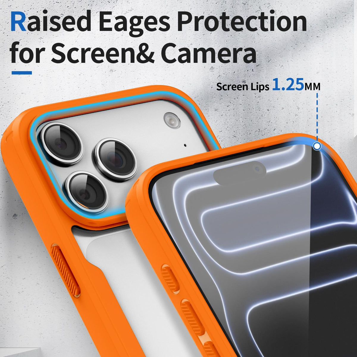 For iPhone 17 Pro Fighter Series Acrylic + TPU Airbag Shockproof Magnetic Phone Case - Orange - EDA009787904C