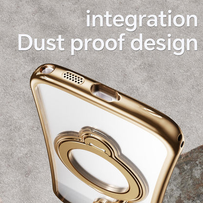 For Samsung Galaxy S26 Ultra 5G 360 Degree Rotation Holder Magnetic Electroplated Phone Case - Gold - EDA009791002F