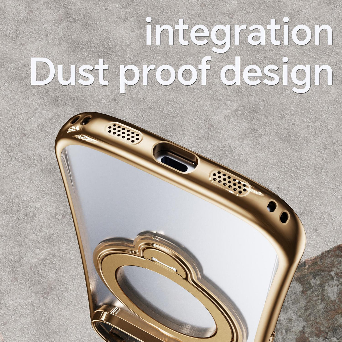 For Google Pixel 11 360 Degree Rotation Holder Magnetic Electroplated Phone Case - Gold - EDA009791701B