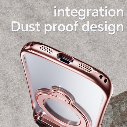 For Google Pixel 11 360 Degree Rotation Holder Magnetic Electroplated Phone Case - Pink - EDA009791701C
