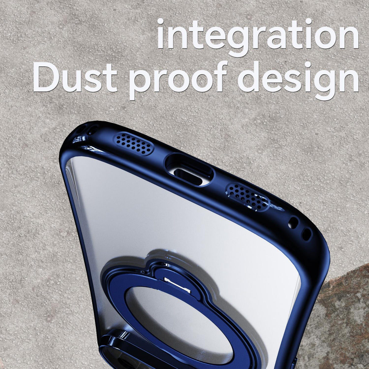 For Google Pixel 11 360 Degree Rotation Holder Magnetic Electroplated Phone Case - Dark Blue - EDA009791701E