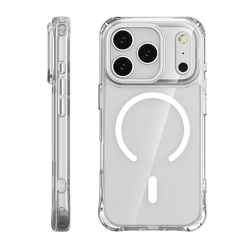 For iPhone 17 Pro Shockproof Magnetic PC Hybrid TPU Phone Case - Transparent - EDA009793502E