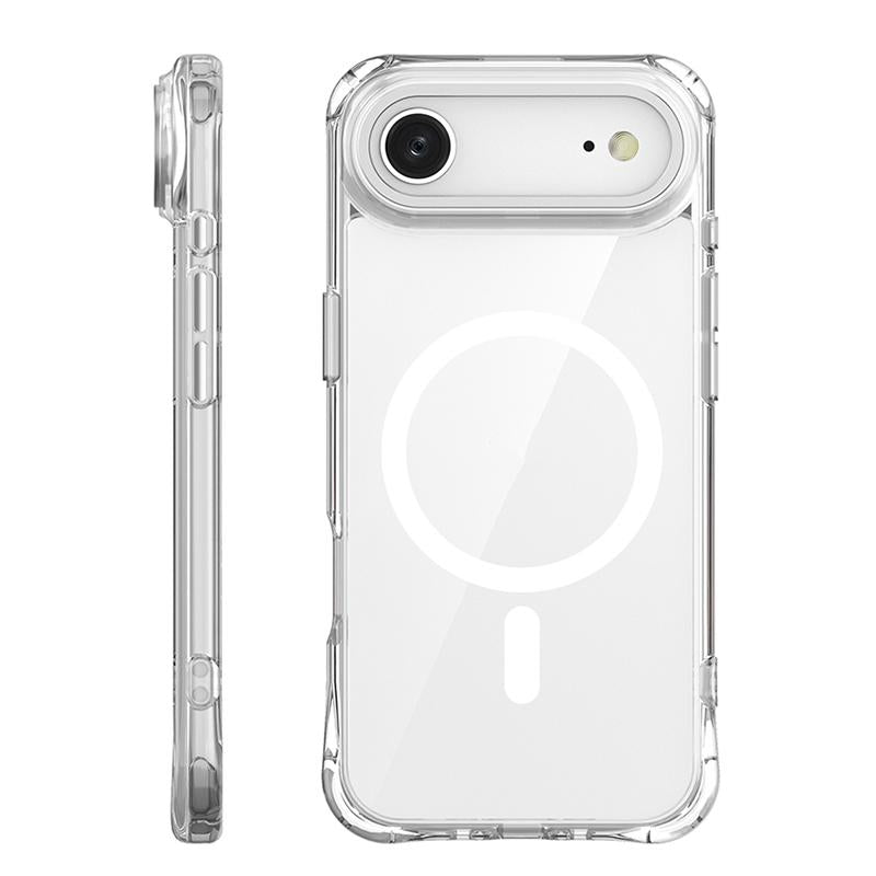 For iPhone Air Shockproof Magnetic PC Hybrid TPU Phone Case - Transparent - EDA009793504E