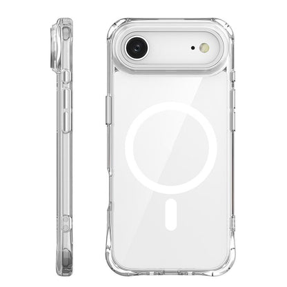 For iPhone Air Shockproof Magnetic PC Hybrid TPU Phone Case - Transparent - EDA009793504E