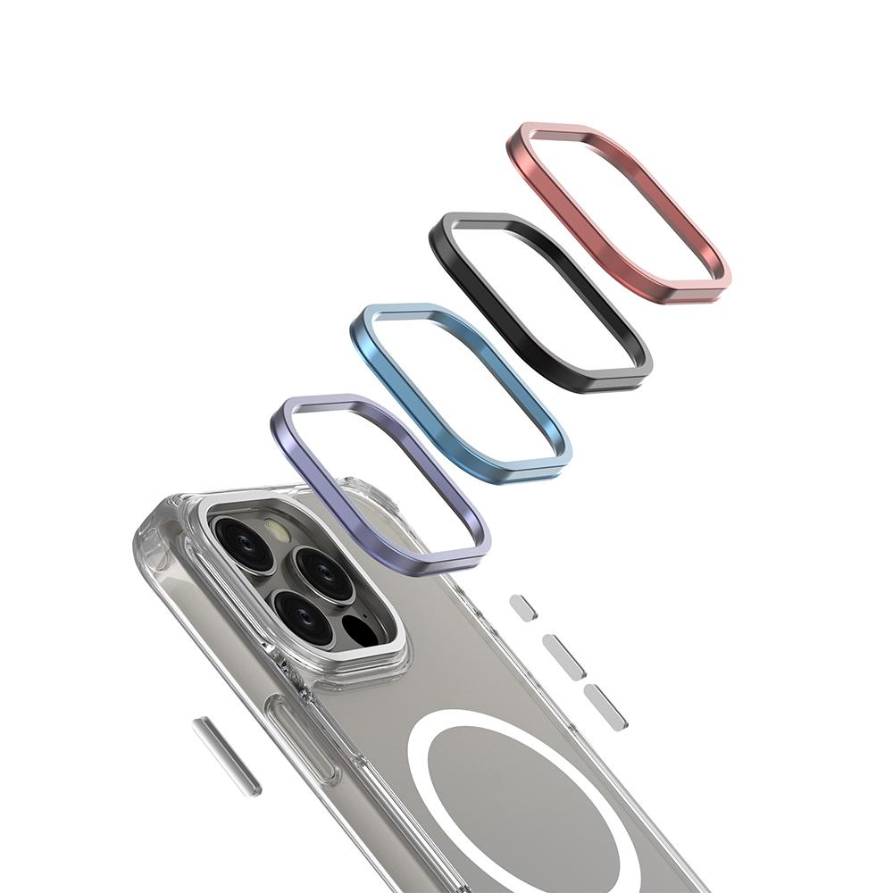 For iPhone 16 Pro Max Shockproof Magnetic PC Hybrid TPU Phone Case - Transparent - EDA009793505E