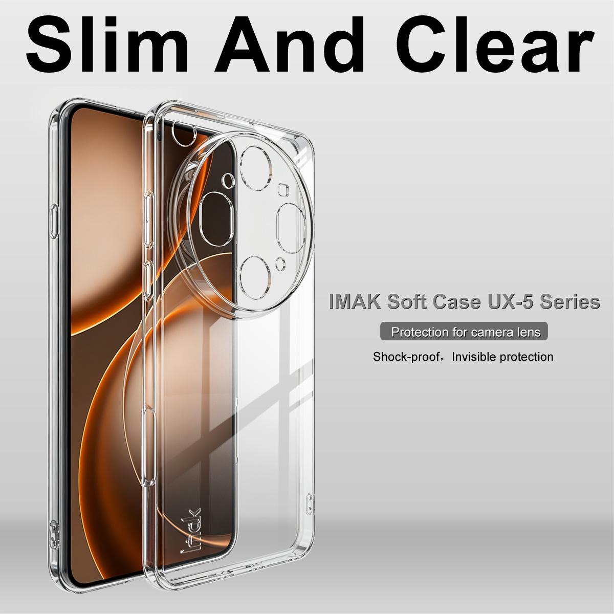 For OPPO Find X9 Ultra 5G Fiberglass Version imak UX-5 Series Super Slim Transparent Shockproof TPU Protective Case - Transparent - EDA009793801A