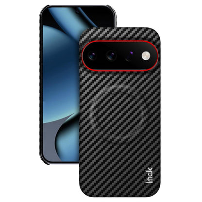 For Google Pixel 11 Pro XL imak Ruiyi Series Red Ring Carbon Fiber Texture Magnetic Phone Case - Black - EDA009795101A
