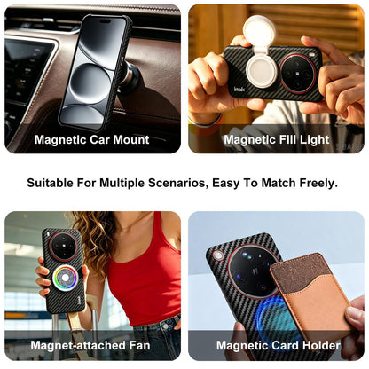For Google Pixel 10 / Pixel 10 Pro imak Ruiyi Series Red Ring Carbon Fiber Texture Magnetic Phone Case(Black)
