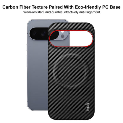 For Google Pixel 10 / Pixel 10 Pro imak Ruiyi Series Red Ring Carbon Fiber Texture Magnetic Phone Case(Black)