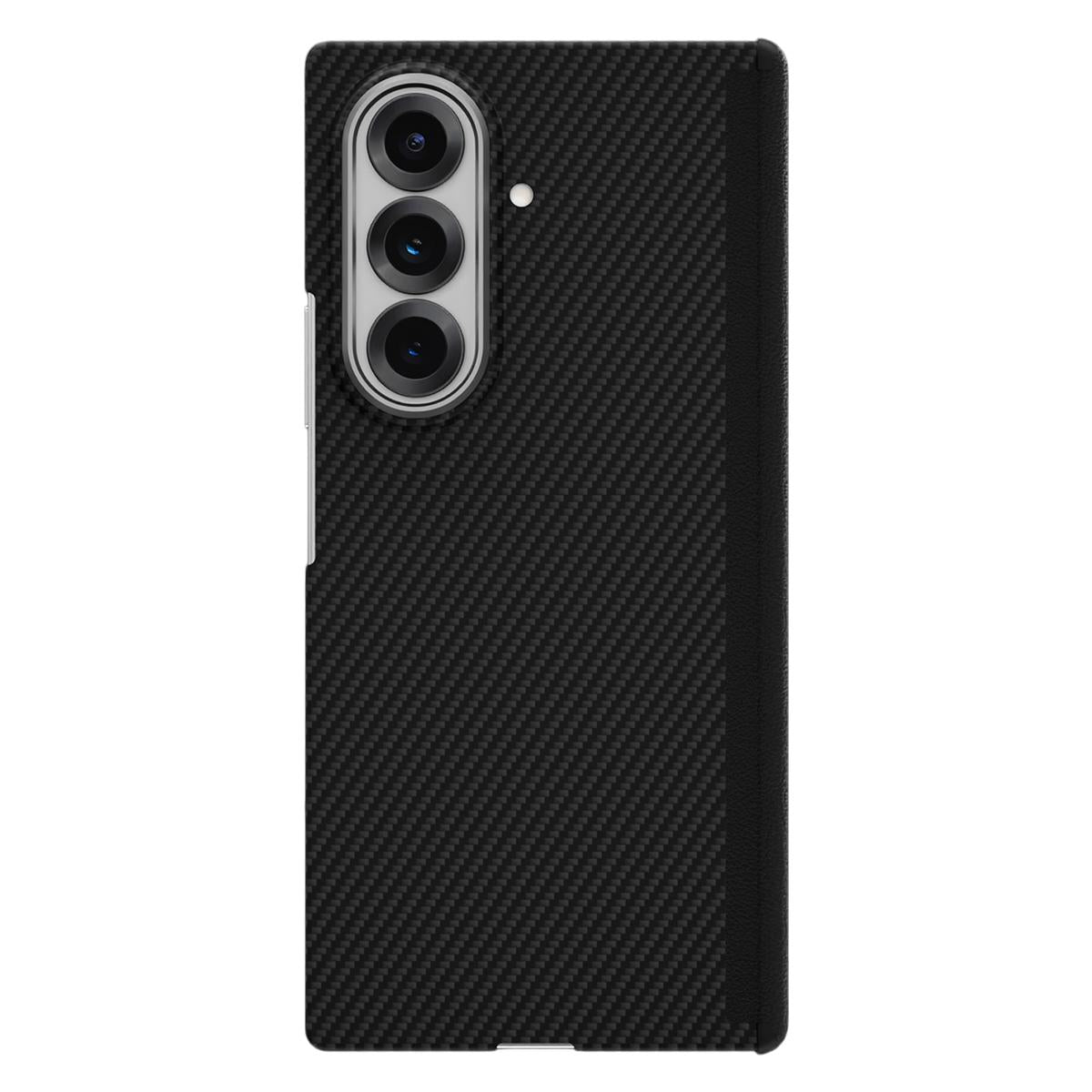 For Galaxy Z Fold8 Ultra 5G 600D Fine Texture Series Carbon Fiber Dual-Center Magnetic Phone Case - Black - EDA009796501A