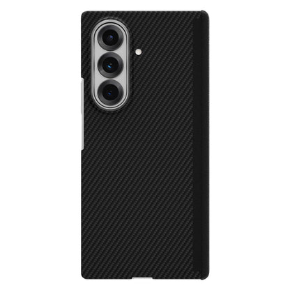 For Galaxy Z Fold8 Ultra 5G 600D Fine Texture Series Carbon Fiber Dual-Center Magnetic Phone Case - Black - EDA009796501A