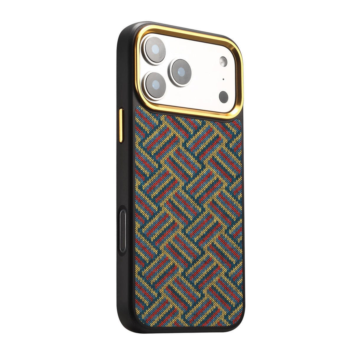 For iPhone 18 Pro Max / 17 Pro Max Denior A28+1 Ethnic Embroider Pattern Style Magnetic Phone Case - Red - EDA009797301A