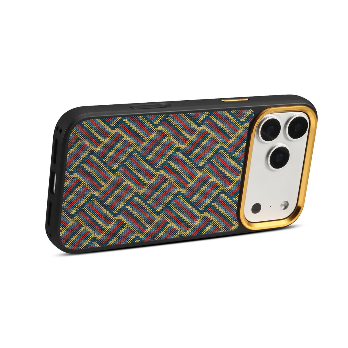 For iPhone 18 Pro Max / 17 Pro Max Denior A28+1 Ethnic Embroider Pattern Style Magnetic Phone Case - Red - EDA009797301A