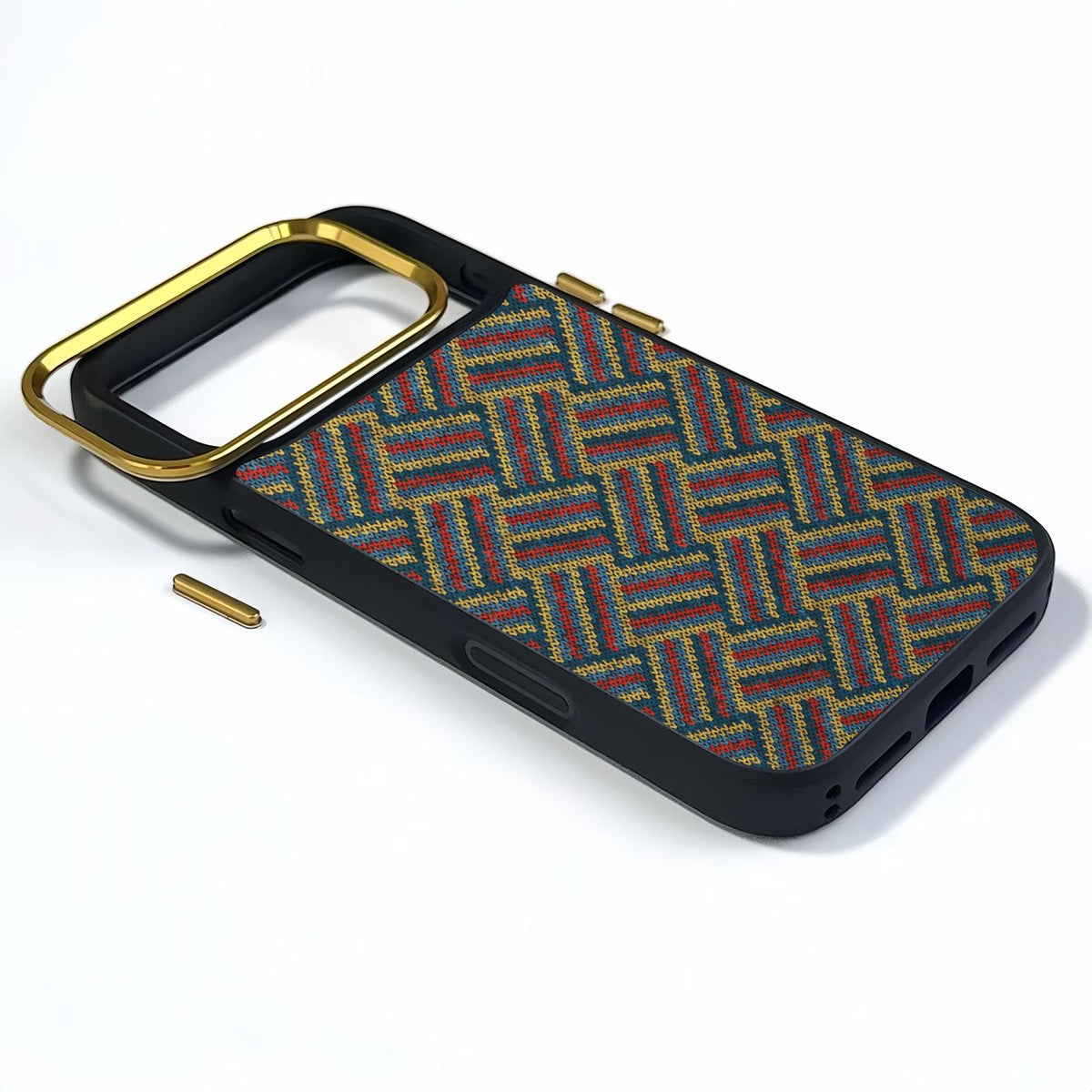 For iPhone 18 Pro Max / 17 Pro Max Denior A28+1 Ethnic Embroider Pattern Style Magnetic Phone Case - Red - EDA009797301A