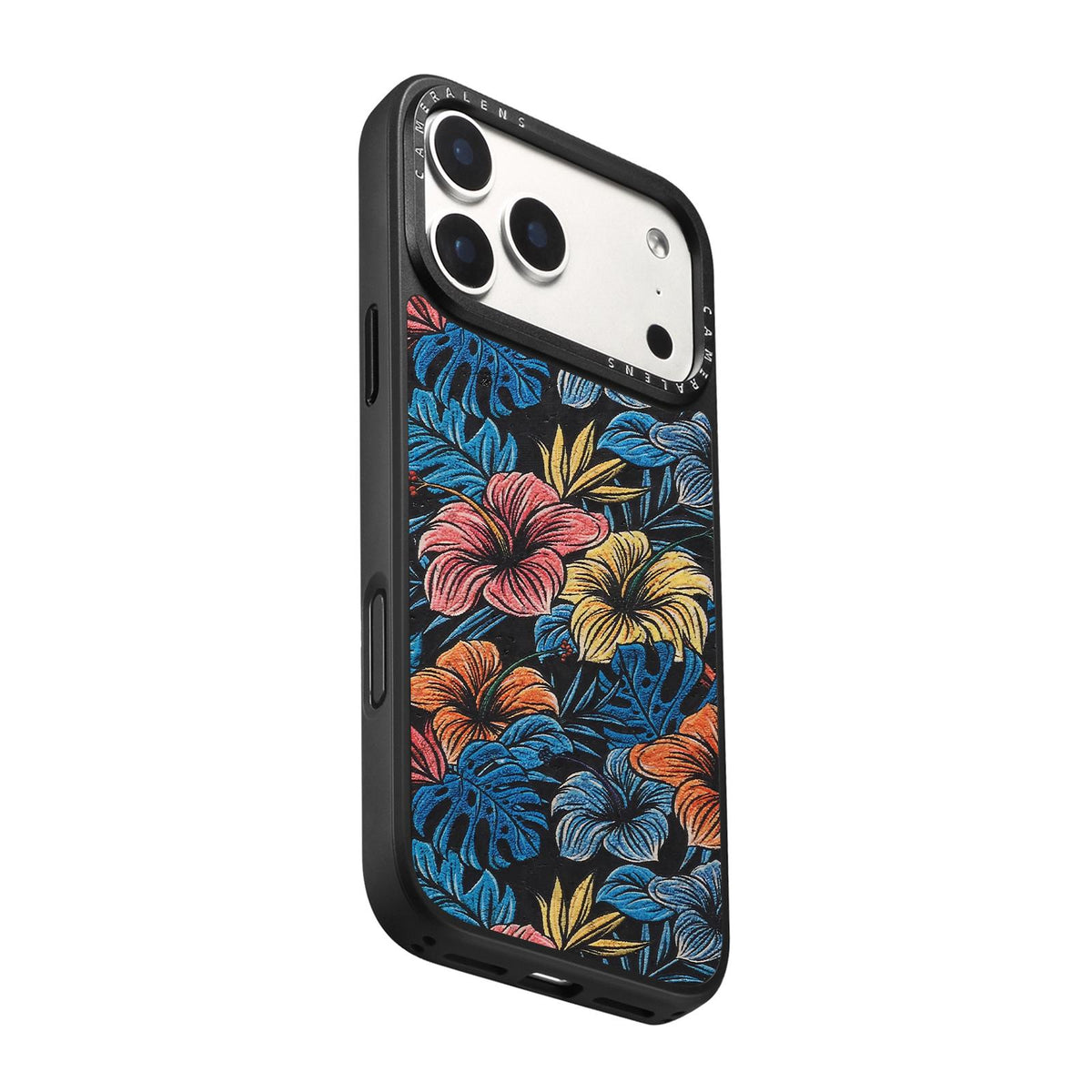 For iPhone 18 Pro / 17 Pro Denior A28 Ethnic Embroider Pattern Style Magnetic Phone Case - Black - EDA009798402D