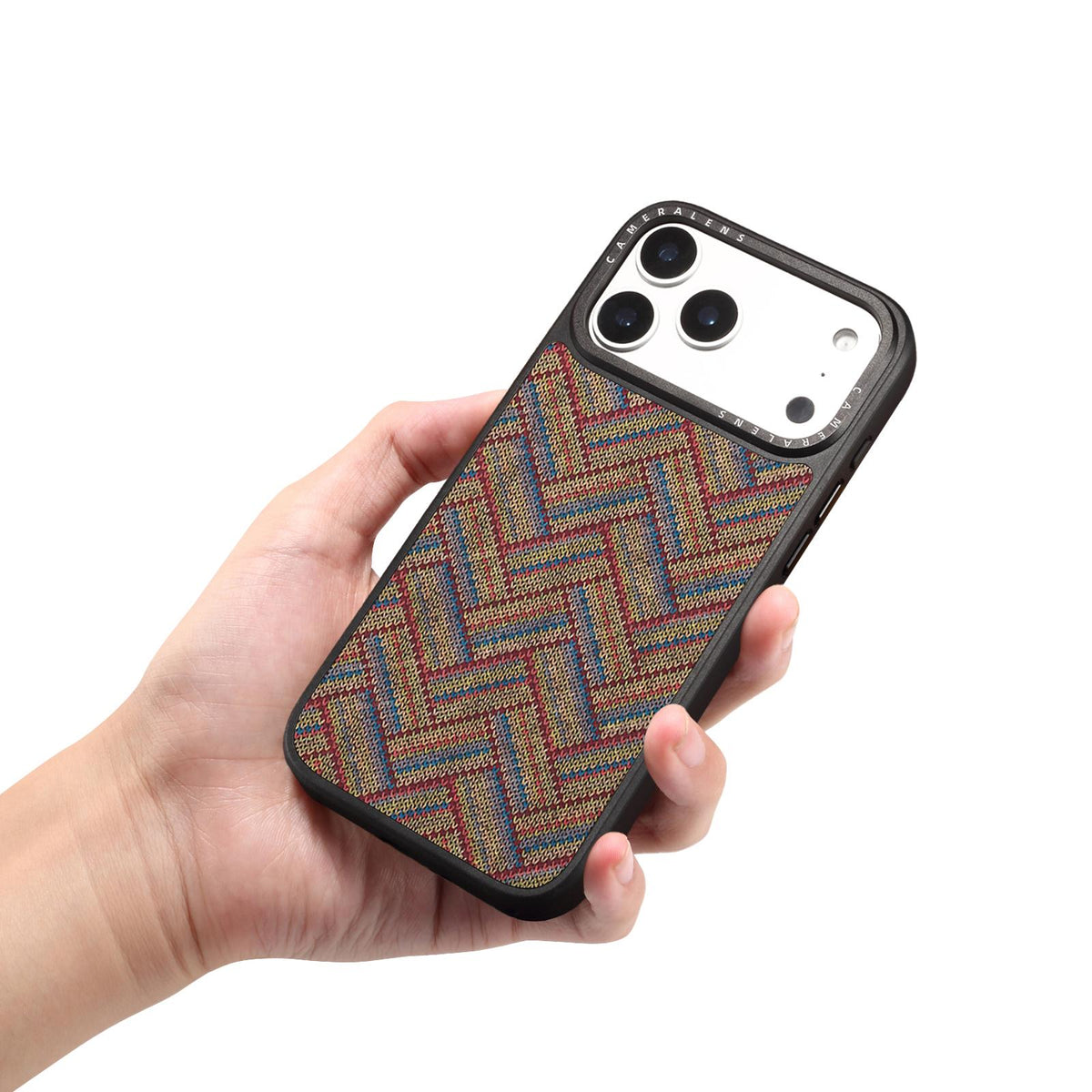 For iPhone 15 Pro Max Denior A28 Ethnic Embroider Pattern Style Magnetic Phone Case - Blue - EDA009798405C