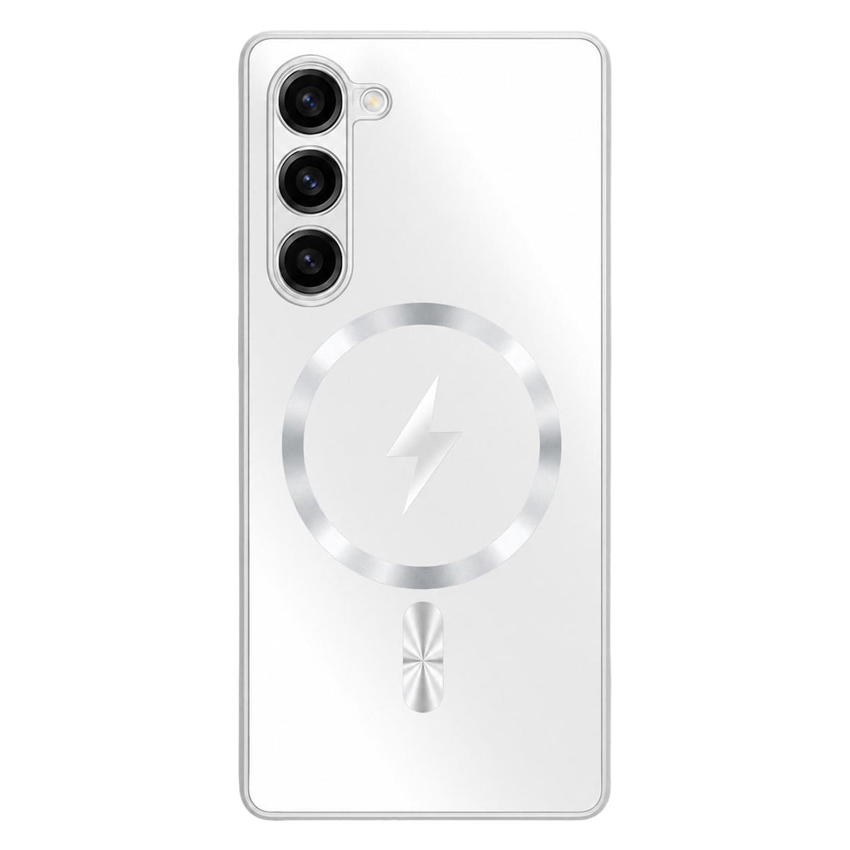For Galaxy S23 5G Vacuum Electroplated Magnetic Phone Case - White - EDA009801101B
