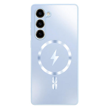 For Galaxy S23 5G Vacuum Electroplated Magnetic Phone Case - Light Blue - EDA009801101C
