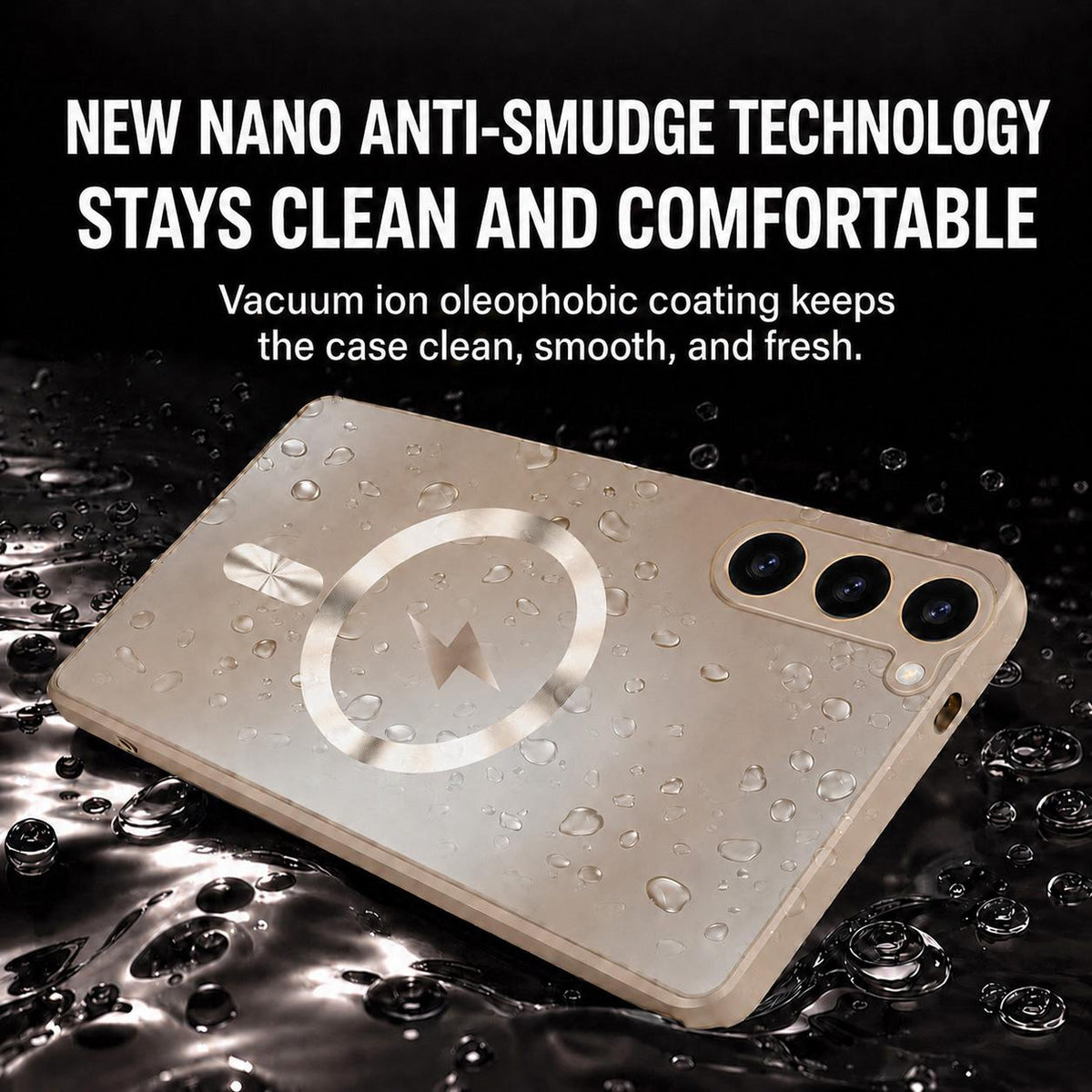 For Galaxy S23 5G Vacuum Electroplated Magnetic Phone Case - Light Blue - EDA009801101C