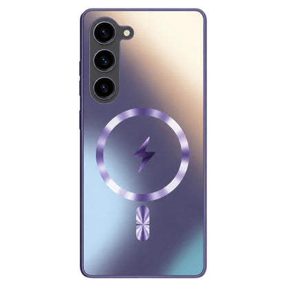 For Galaxy S23 5G Vacuum Electroplated Magnetic Phone Case - Purple - EDA009801101E