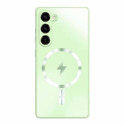 For Galaxy S23 5G Vacuum Electroplated Magnetic Phone Case - Green - EDA009801101F