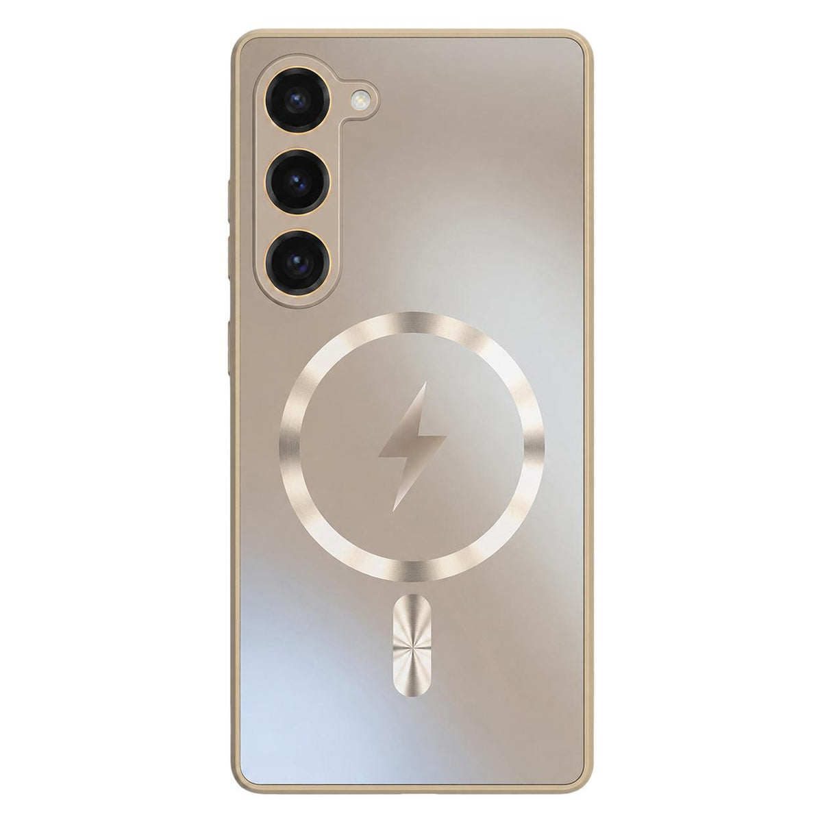 For Galaxy S23 5G Vacuum Electroplated Magnetic Phone Case - Gold - EDA009801101G