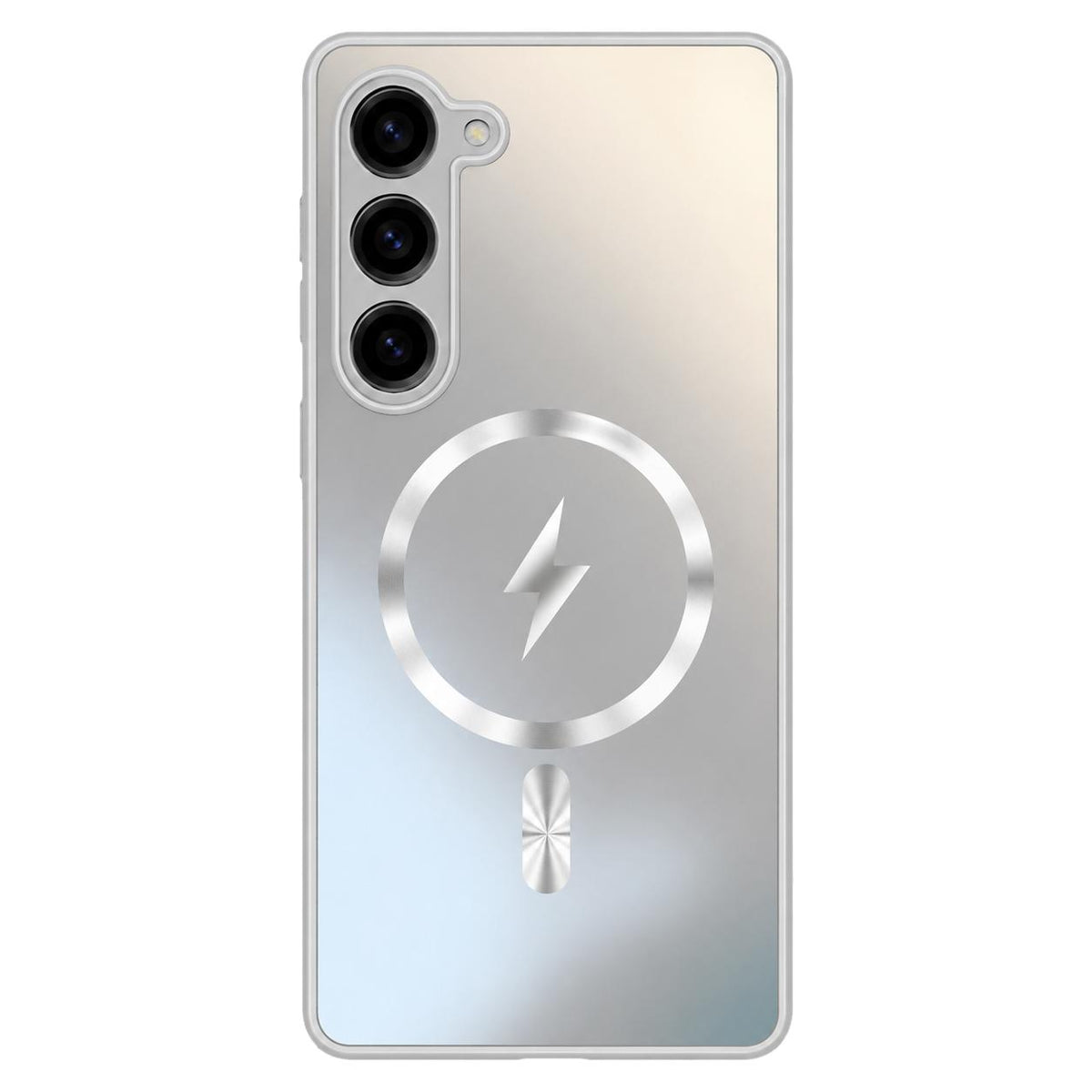 For Galaxy S23 5G Vacuum Electroplated Magnetic Phone Case - Titanium Color - EDA009801101H