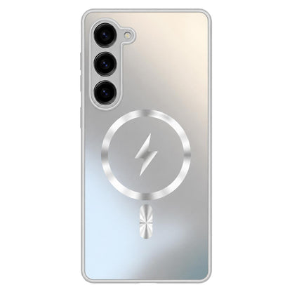 For Galaxy S23 5G Vacuum Electroplated Magnetic Phone Case - Titanium Color - EDA009801101H