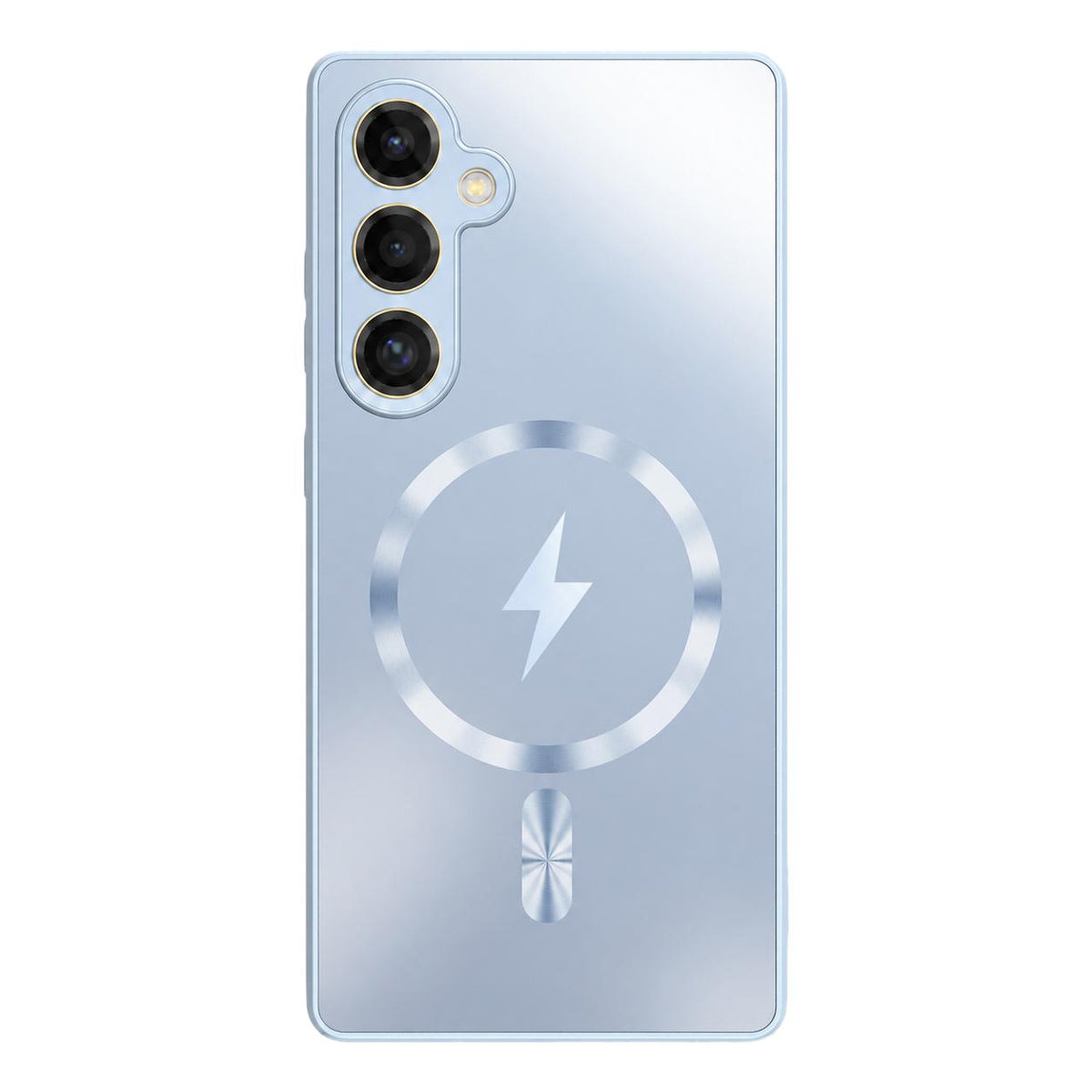 For Galaxy S24 5G Vacuum Electroplated Magnetic Phone Case - Light Blue - EDA009801104C